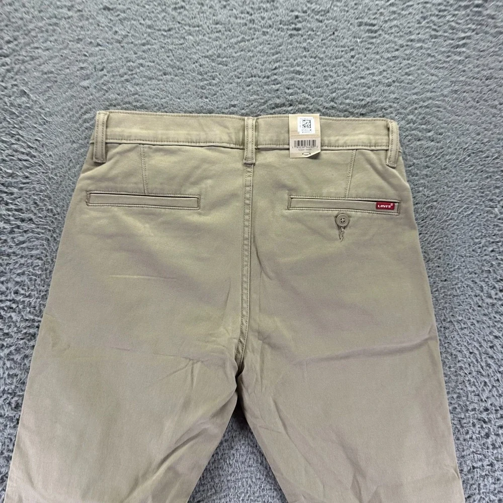 Levi's XX Pant Mens 29x28 Beige Cotton Chino Tapered Leg Business Preppy Stretch